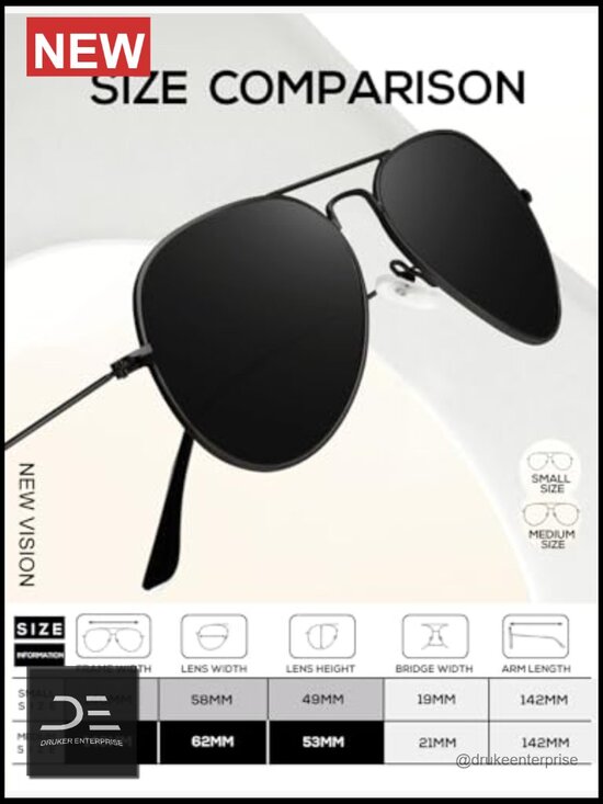 Classic Aviator Sunglasses with Polarized UV Blocking Lenses main image 7